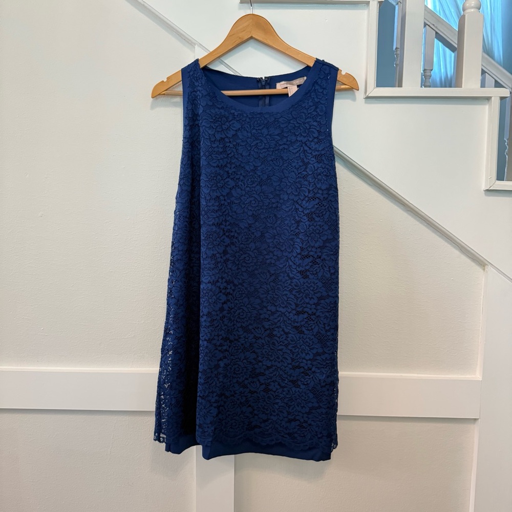 Forever 21 Navy Lace Shift Dress size L